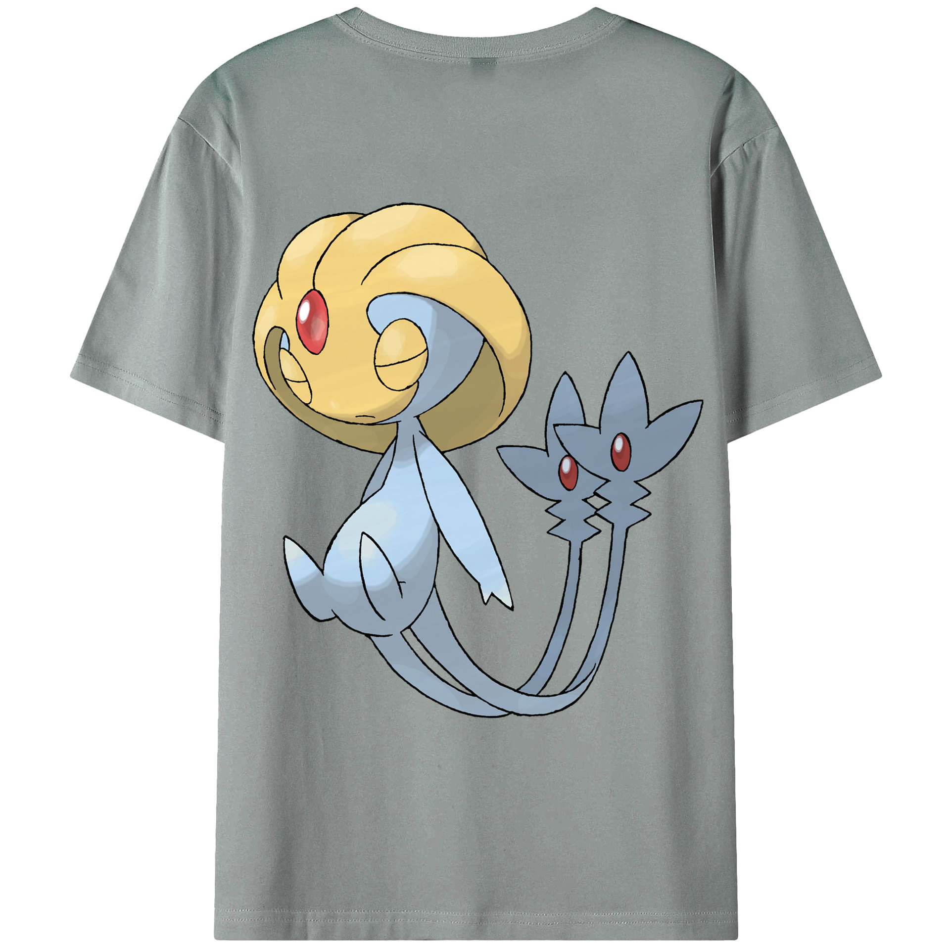 （画像用） ポケットモンスター Pokémon 綿100％ メンズ半袖Tシャツ（バックプリント） 通気性